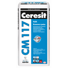 Эластичная клеящая смесь для натурального камня Ceresit CM 117 Flex 25 кг