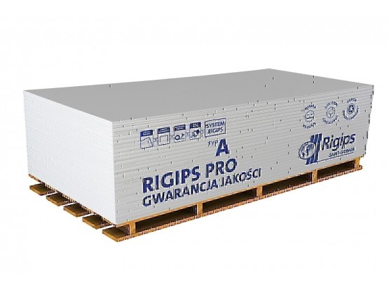 Гипсокартон обычный Rigips PRO (стеновой), 12.5*1200*2500 мм
