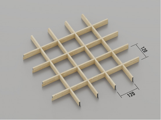 Стеля ГРИЛЬЯТО 120x120 мм класичне світле дерево