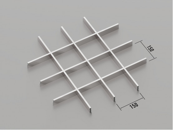 Потолок ГРИЛЬЯТО 150x150 мм классическое хром