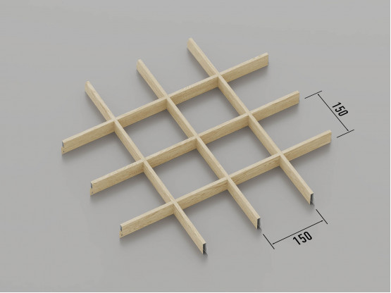 Потолок ГРИЛЬЯТО 150x150 мм классическое светлое дерево
