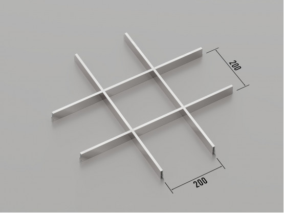 Потолок ГРИЛЬЯТО 200x200 мм классическое хром