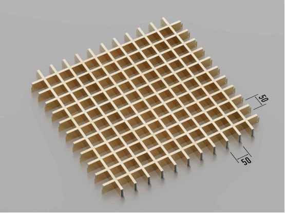 Потолок ГРИЛЬЯТО 50x50 мм классическое золото