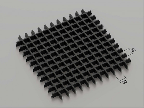 Стеля ГРИЛЬЯТО 50x50 мм класичне RAL 9005, чорний