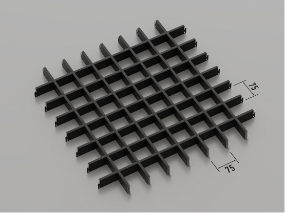 Стеля ГРИЛЬЯТО 75x75 мм класичне RAL 9005, чорний