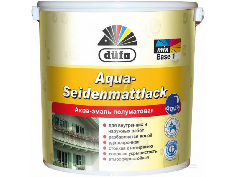 Аква-эмаль полуматовая Dufa Aqua-Seidenmattlack
