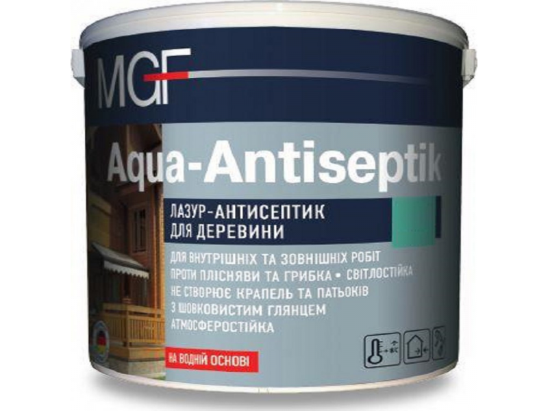 Лазурь-антисептик MGF Aqua-Antiseptik (Белая)