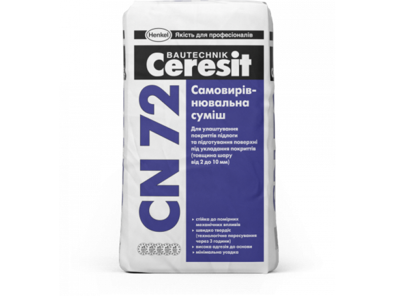 Самовыравнивающая смесь Ceresit СN 72 25кг