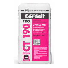 Смесь МВ, армированная микроволокнами (Зима) Ceresit CT 190 Pro 27кг