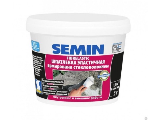 Еластична шпаклівка Semin Fibrelastic 5 кг