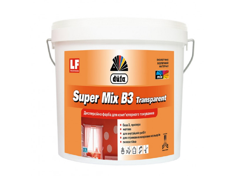 Краска базовая Dufa Super Mix B3 transparent
