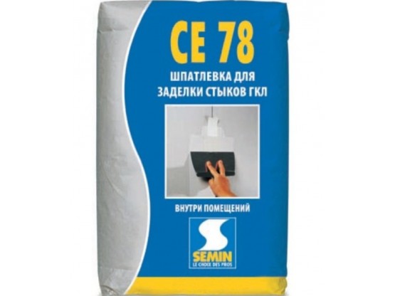 Шпаклевка для заделывания стыков Semin CE 78 RAPIDE 25 кг