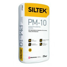 Штукатурка цементно-известковая SILTEK PM-10 (white/grey) 25кг
