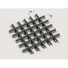 Потолок ГРИЛЬЯТО 100x100 мм пирамидальное RAL 9005, чёрный