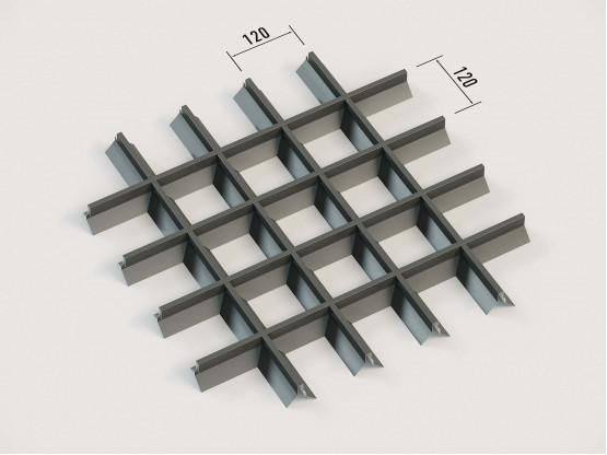 Стеля ГРИЛЬЯТО 120x120 мм пірамідальне RAL 9005, чорний