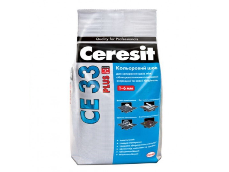 Затирка для плитки Ceresit CЕ 33 Plus (цветная) 5кг