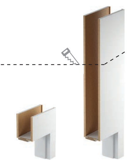 Возможность самостоятельно укорачивания до нужной высоты дверная коробка Porta Level